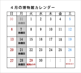 博物館カレンダーR7.4