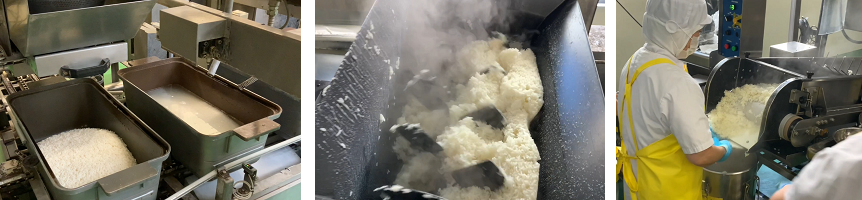 炊飯の様子