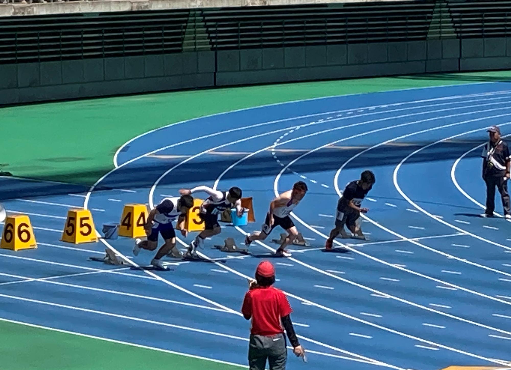 議員陸上100m