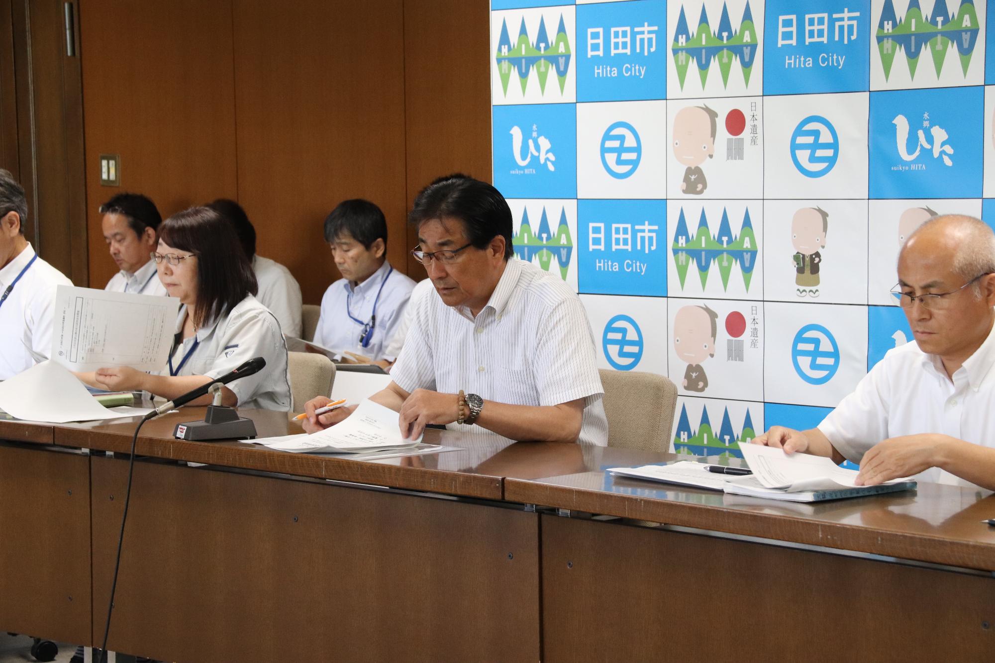 令和元年8月定例記者会見の様子