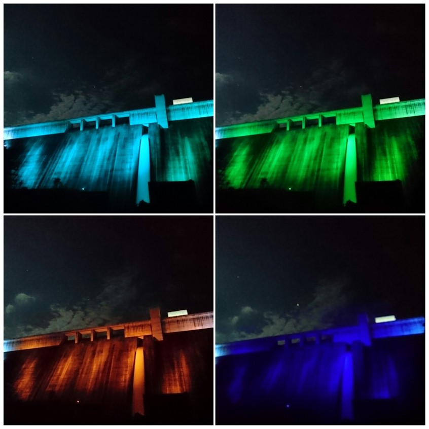 大山ダム ウォールライトアップナイト