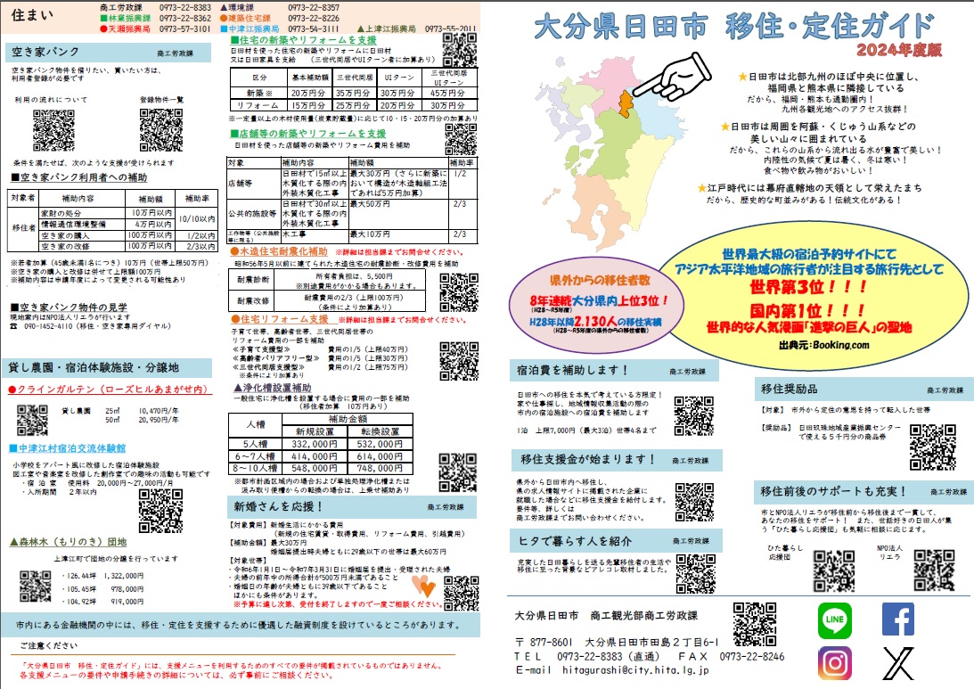 大分県日田市移住定住ガイド令和6年度版