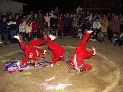 磐戸楽での「かっぱ踊り」