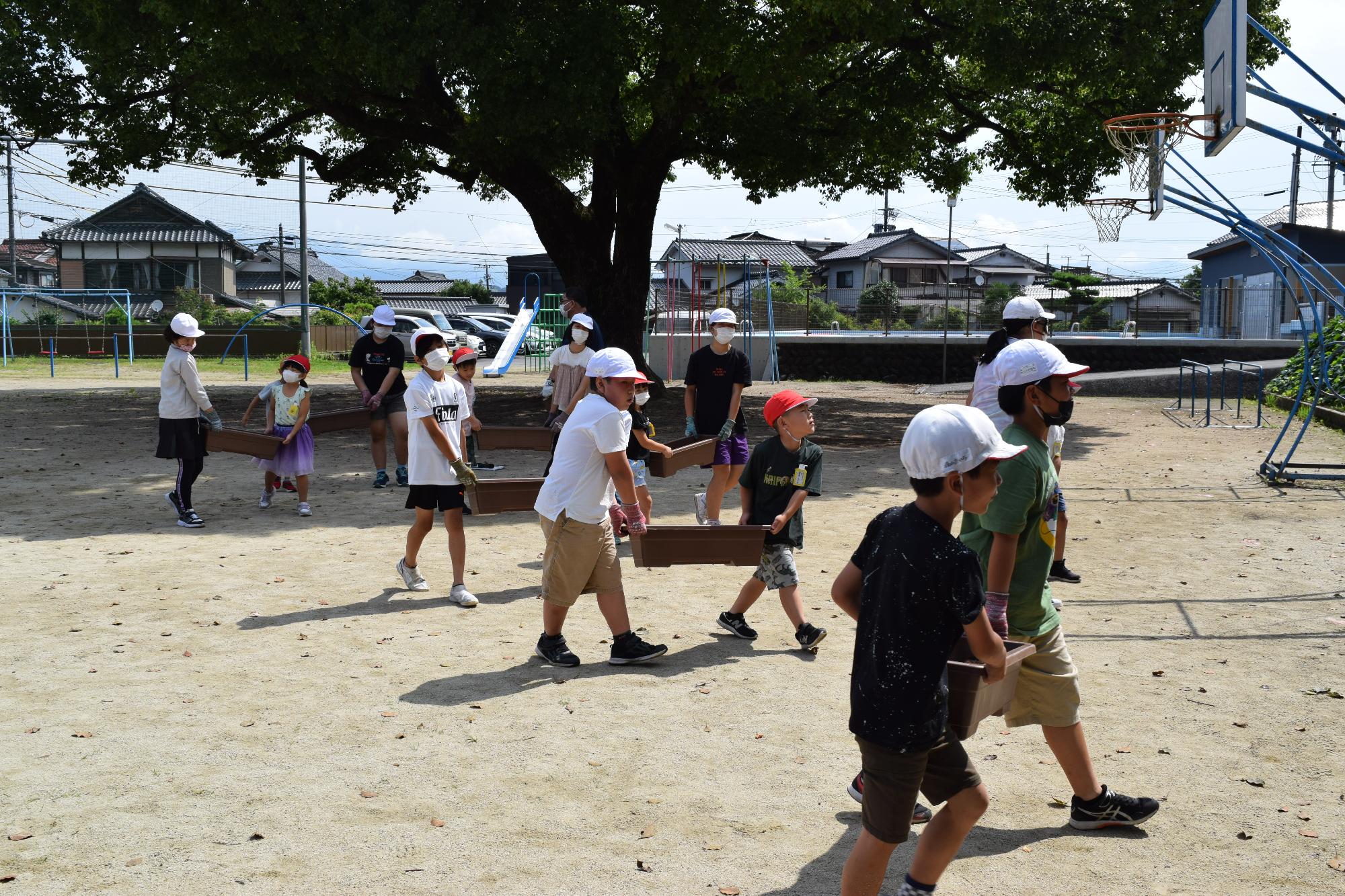 上級生と一緒に運びましたの画像