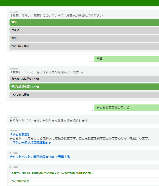 チャットボット使用画像