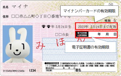 マイナンバーカード見本