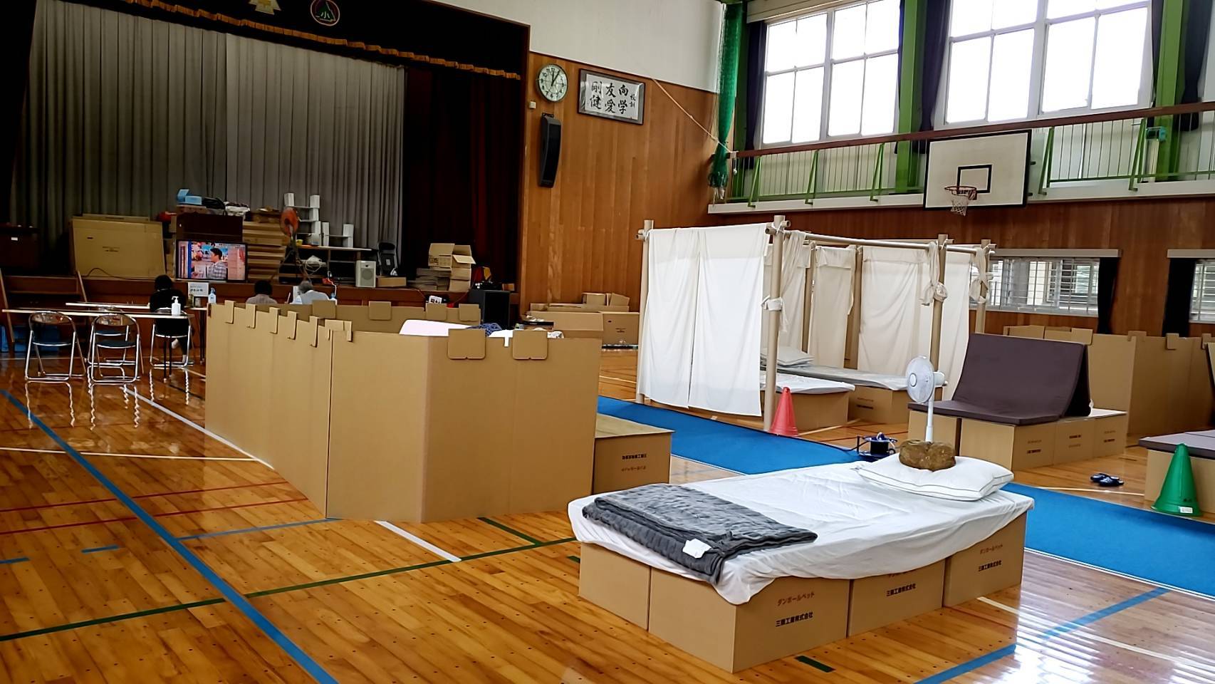 避難所の様子