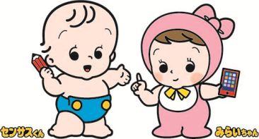 国勢調査キャラクターセンサスくんとみらいちゃん