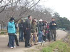 冬の探鳥会の様子