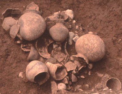 小迫辻原遺跡から出土した土器の写真