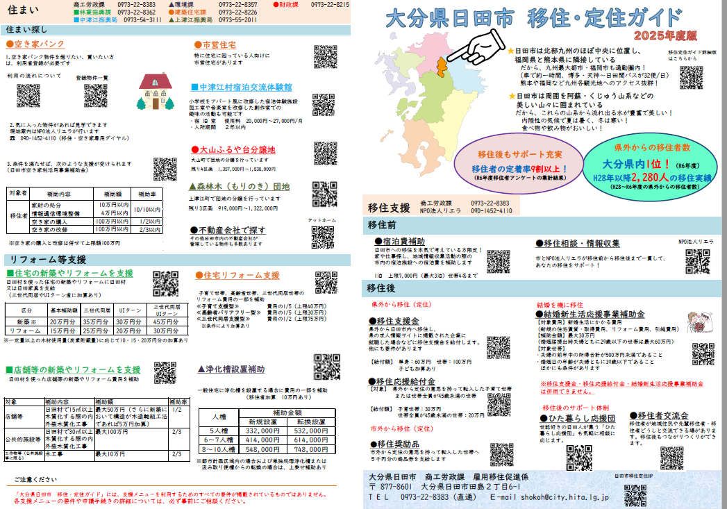 大分県日田市移住定住ガイド令和6年度版