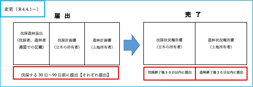 伐採届の提出の流れの画像