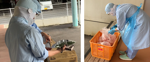 検収の様子の画像