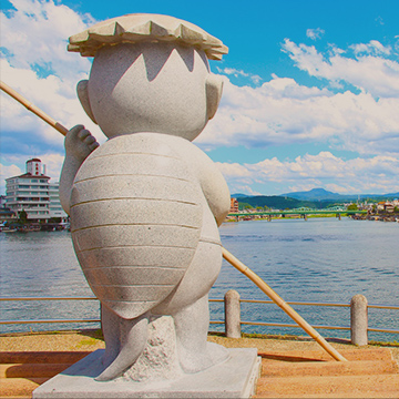 かっぱの石像の写真