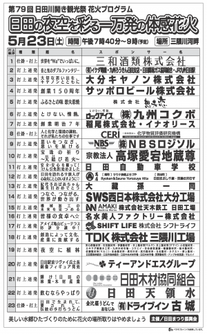 2026花火プログラム
