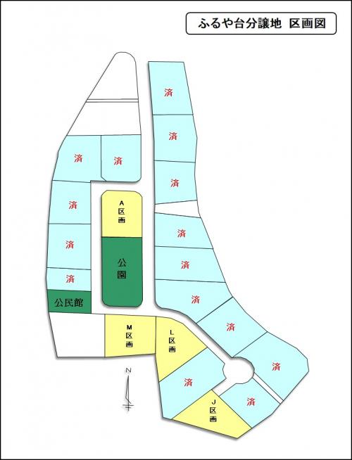 ふるや台分譲地区画図